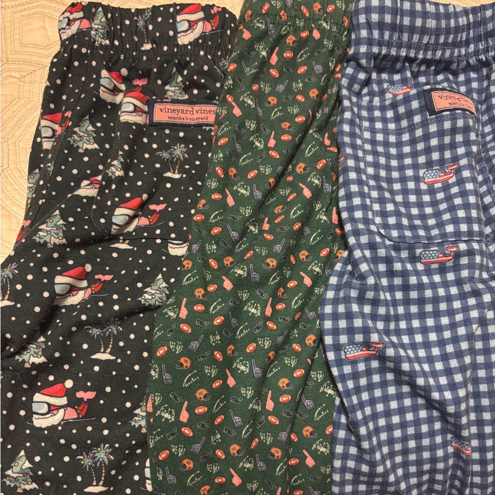 Set of 3 Boys size 7 Vineyard Vines pajama bottoms